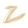 Brass Micro Pave Clear Cubic Zirconia Pendants CU-CBA8481-01G-V-2