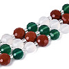 Natural Red Agate & Green Agate & Red Jasper Beads Strands G-T144-19A-01-4