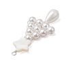 Shell Pearl Beaded Christmas Tree Big Pendants PALLOY-TA00169-4
