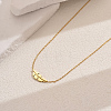 Stainless Steel Feather Pendant Necklaces for Women SH3868-1