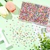 80G 8 Colors Two Tone Inside Colours Transparent Glass Seed Beads SEED-YW0003-18-4