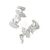 SHEGRACE Brass Micro Pave Clear Cubic Zirconia Pendants XGRQ4N482-714P-2