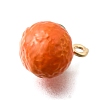 Zinc Alloy Enamel Charms FIND-U029-01G-12-2