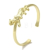 Brass Tiger Open Cuff Bangle for Women BJEW-K246-12G-1