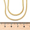 304 Stainless Steel Flat Snake Chain Double Chain Necklaces NJEW-Q039-01G-5
