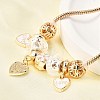 Alloy Enamel European Beads Charm Bracelets BJEW-F495-03G-5