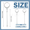 Brass Leverback Earring Findings EJEW-TAC00034-4