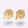 Ion Plating(IP) 304 Stainless Steel Stud Earring Findings STAS-K184-04-02G-1