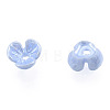 Resin Imitation Pearl Bead Caps X-RESI-N036-01A-01-3