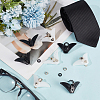 20Pcs 2 Colors Plastic & Iron Triangle Bow Tie Clips FIND-CY0002-36-4