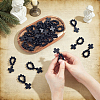 25Pcs Wood Cross & Round Beads Finger Rings RJEW-NB0001-09A-3