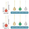 80Pcs 8 Style Christmas Ball Plastic Hanging Ornament AJEW-GA0006-01-2