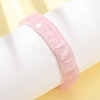 Natural Rose Quartz Beaded Stretch Bracelets for Unisex G-K303-02L-1