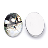 Flat Back Glass Kitten Cabochons X-GGLA-S034-25x18-024-2