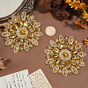 Iron Rhinestone & Glass Cabochons FIND-WH0366-419B-3