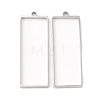 Non-Tarnish 304 Stainless Steel Open Back Bezel Rectangle Pendants STAS-Z040-06B-P-1