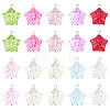 50Pcs 10 Styles Electroplate Baking Paint Glass Pendants PALLOY-TAC0275-2