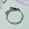 Adjustable Two Tone Nylon Cord Braided Bracelets BJEW-JB05850-04-5
