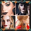 8 Pairs 8 Styles Halloween Spider Web & Witch & Cat & Skull Acrylic Dangle Earrings for Women EJEW-SC0001-36-5