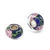 Lampwork & Brass Core European Beads LAMP-P019-01P-02-2