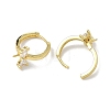 Brass Micro Pave Clear Cubic Zirconia Earring Findings KK-D226-04G-2