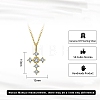 925 Sterling Silver Micro Pave 5A Clear Cubic Zirconia Pendants SE-CBA9BBC-05G-4