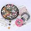 Colorful Pattern Printed Silicone Focal Beads SI-JX0022A-14-3