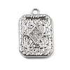 Brass Micro Pave Cubic Zirconia Pendants KK-D283-30P-04-1