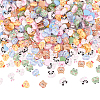 350Pcs 7 Styles Translucent Printed Resin Cabochons CRES-DC0001-02-1