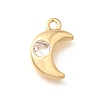 Brass Micro Pave Cubic Zirconia Charms KK-C085-22G-1