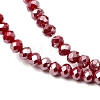 Electroplate Glass Beads Strands GLAA-F078-FR07-3