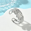 304 Stainless Steel Cuff Open Rings for Women RJEW-L341-02C-P-1