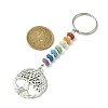 Chakra Natural Lava Rock & Alloy Tree of Life Pendant Keychain KEYC-JKC00644-06-2