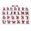 26Pcs UV Single Face Printed Wood Pendant Decorations WOOD-N020-40-1