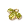 Alloy with Yellow Green Enamel Charms AL-CBA25EB-02-2