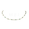 Natuarl Freshwater Shell Column & Natural Amazonite & Round Electroplate Synthetic Non-magnetic Hematite Beaded Necklaces NJEW-JN06552-2