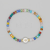 Handmade Bohemian Colorful Faceted Rondelle Glass Beaded Stretch Bracelets UI5654-17-1