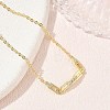 Brass Micro Pave Clear Cubic Zirconia Rectangle Link Bracelets KK-CBA6980-15G-2