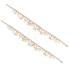 2Pcs Bohemian Starfish Alloy & Natural Shell Tassel Bag Decorative Chains AJEW-BBC0001-13-7