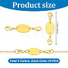 20Pcs 2 Colors Oval Brass Connector Charms HJEW-PH02502-2