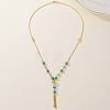 Fashionable Brass Tassel Lariat Necklaces for Women TR9521-1