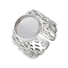 304 Stainless Steel Cuff Ring Components SA-CBA37BC-14C-P-1