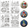 4 Sheets 11.6x8.2 Inch Stick and Stitch Embroidery Patterns DIY-WH0455-238-1