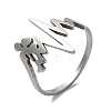 Non-Tarnish 201 Stainless Steel Finger Rings RJEW-G278-01P-1