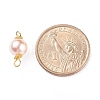 Shell Pearl Bead Connector Charms PALLOY-JF01349-4
