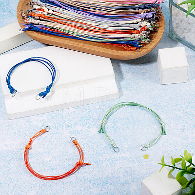 10Pcs Waxed Polyester Cord Bracelets Making AJEW-TAC00108-1