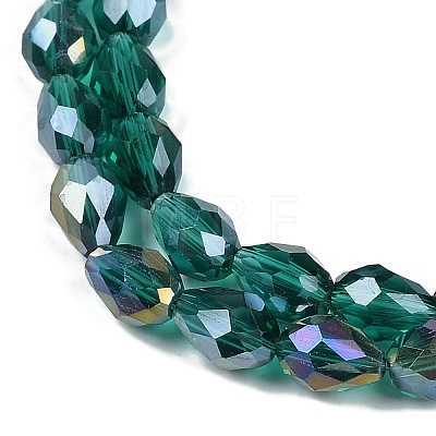 Transparent Electroplate Glass Beads Strands LS-EGLA-N013-T8mm-B24-1
