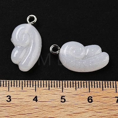 Opaque Resin Pendants FIND-M035-01D-1