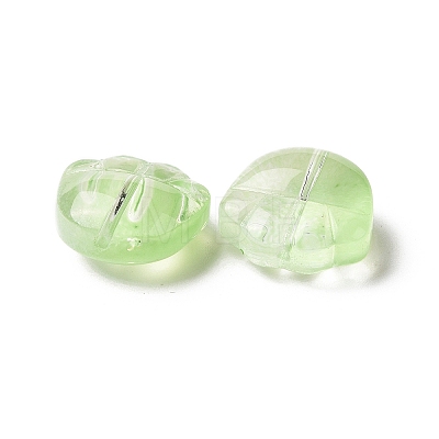 Transparent Spray Painted Glass Beads GLAA-I050-12B-1