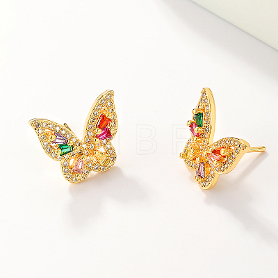 Elegant Butterfly Earrings with Zirconia Stones IC0800-1